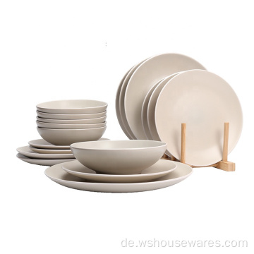 Neues Design-Abendessen Set Kundenspezifische Glasur-Steinzeug-Geschirr